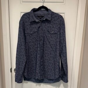 John Varvatos Blue and Purple Floral Shirt- XL